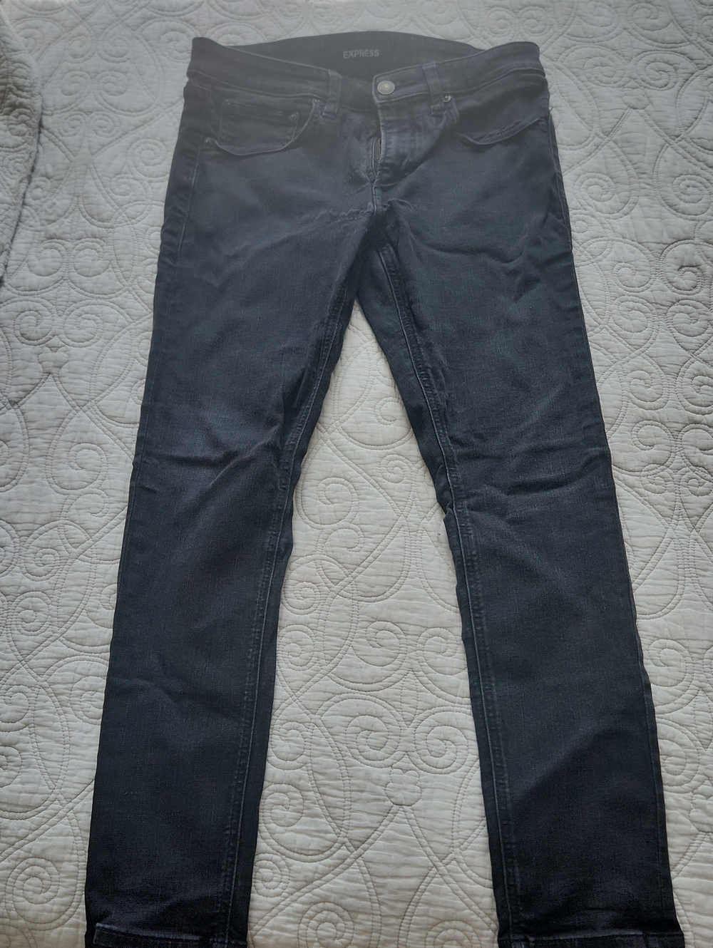 Express Men’s Hyper Stretch Skinny Jeans - Black